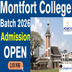 Montfort College Invites Applications for Admission 2026; Check Tentative Schedule Here